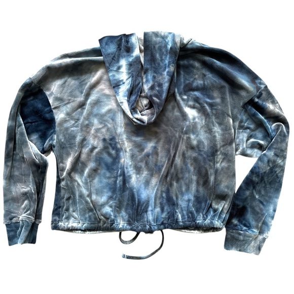 French Laundry Sport Crop Velour Hoodie XL NWT - Picture 2 of 6